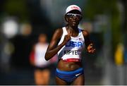 7 August 2021; Sally Kipyego of USA in action during the women's marathon at Sapporo Odori Park on day 15 during the 2020 Tokyo Summer Olympic Games in Sapporo, Japan. Photo by Ramsey Cardy/Sportsfile