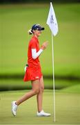 7 August 2021; Nelly Korda of USA reacts on the 18th green after winning the women's individual stroke play at the Kasumigaseki Country Club during the 2020 Tokyo Summer Olympic Games in Kawagoe, Saitama, Japan. Photo by Stephen McCarthy/Sportsfile