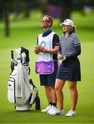 7 August 2021; Matilda Castren of Finland with her caddie Jussi Pitkanen during round four of the women's individual stroke play at the Kasumigaseki Country Club during the 2020 Tokyo Summer Olympic Games in Kawagoe, Saitama, Japan. Photo by Stephen McCarthy/Sportsfile