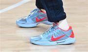 7 August 2021; The basketball shoes of Devin Booker of USA with the line &quot;be legendary&quot; are seen before the men's gold medal match between the USA and France at the Saitama Super Arena during the 2020 Tokyo Summer Olympic Games in Tokyo, Japan. Photo by Brendan Moran/Sportsfile