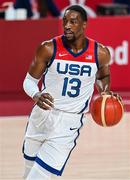 7 August 2021; Bam Adebayo of USA during the men's gold medal match between the USA and France at the Saitama Super Arena during the 2020 Tokyo Summer Olympic Games in Tokyo, Japan. Photo by Brendan Moran/Sportsfile