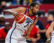 7 August 2021; Kevin Durant of USA during the men's gold medal match between the USA and France at the Saitama Super Arena during the 2020 Tokyo Summer Olympic Games in Tokyo, Japan. Photo by Brendan Moran/Sportsfile