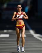 7 August 2021; Li Bai of China on her way to finishing 67th in the women's marathon at Sapporo Odori Park on day 15 during the 2020 Tokyo Summer Olympic Games in Sapporo, Japan. Photo by Ramsey Cardy/Sportsfile