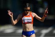 7 August 2021; Jill Holterman of Netherlands after finishing 63rd in the women's marathon at Sapporo Odori Park on day 15 during the 2020 Tokyo Summer Olympic Games in Sapporo, Japan. Photo by Ramsey Cardy/Sportsfile