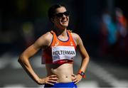 7 August 2021; Jill Holterman of Netherlands after finishing 63rd in the women's marathon at Sapporo Odori Park on day 15 during the 2020 Tokyo Summer Olympic Games in Sapporo, Japan. Photo by Ramsey Cardy/Sportsfile