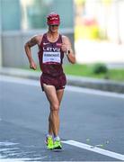 6 August 2021; Arnis Rumbenieks of Latvia in action during the men's 50 kilometre walk final at Sapporo Odori Park on day 14 during the 2020 Tokyo Summer Olympic Games in Sapporo, Japan. Photo by Ramsey Cardy/Sportsfile