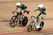 7 August 2021; Felix English, left, and Mark Downey of Ireland in action during the men's madison race at Izu velodrome on day 15 during the 2020 Tokyo Summer Olympic Games in Shizuoka, Japan. Photo by Alex Broadway/Sportsfile