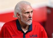 7 August 2021; USA head coach Gregg Popovich after the men's gold medal match between the USA and France at the Saitama Super Arena during the 2020 Tokyo Summer Olympic Games in Tokyo, Japan. Photo by Brendan Moran/Sportsfile