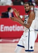 7 August 2021; Kevin Durant of USA during the men's gold medal match between the USA and France at the Saitama Super Arena during the 2020 Tokyo Summer Olympic Games in Tokyo, Japan. Photo by Brendan Moran/Sportsfile