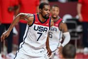 7 August 2021; Kevin Durant of USA during the men's gold medal match between the USA and France at the Saitama Super Arena during the 2020 Tokyo Summer Olympic Games in Tokyo, Japan. Photo by Brendan Moran/Sportsfile