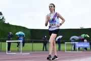 6 August 2021; Sadhbh Hassett of Dundrum South Dublin AC, competing in the Girls U14 2000m walk during day one of the Irish Life Health National Juvenile Track & Field Championships at Tullamore Harriers Stadium in Tullamore, Offaly. Photo by Sam Barnes/Sportsfile