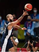 7 August 2021; Evan Fournier of France during the men's gold medal match between the USA and France at the Saitama Super Arena during the 2020 Tokyo Summer Olympic Games in Tokyo, Japan. Photo by Brendan Moran/Sportsfile