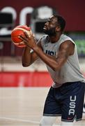 7 August 2021; Draymond Green of USA warms up before the men's gold medal match between the USA and France at the Saitama Super Arena during the 2020 Tokyo Summer Olympic Games in Tokyo, Japan. Photo by Brendan Moran/Sportsfile