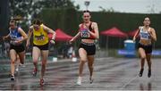 7 August 2021; Kate O'Connell of Lucan Harriers AC, Dublin, second from right, crosses the finish line of the Girl's U18 200m during day two of the Irish Life Health National Juvenile Track & Field Championships at Tullamore Harriers Stadium in Tullamore, Offaly. Photo by Sam Barnes/Sportsfile