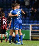 7 August 2021; Cameron Evans and Jack Stafford, 19, of Waterford celebrate after the SSE Airtricity League Premier Division between Waterford and Bohemians at RSC in Waterford. Photo by Matt Browne/Sportsfile