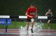 7 August 2021; Billy Coogan of Gowran AC, Kilkenny, on his way to winning the Boy's U17 2000m Steeplechase during day two of the Irish Life Health National Juvenile Track & Field Championships at Tullamore Harriers Stadium in Tullamore, Offaly. Photo by Sam Barnes/Sportsfile