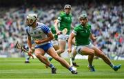 7 August 2021; Dessie Hutchinson of Waterford in action against Seán Finn of Limerick during the GAA Hurling All-Ireland Senior Championship semi-final match between Limerick and Waterford at Croke Park in Dublin. Photo by Seb Daly/Sportsfile