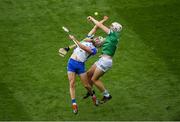 7 August 2021; Jack Fagan of Waterford in action against Kyle Hayes of Limerick during the GAA Hurling All-Ireland Senior Championship semi-final match between Limerick and Waterford at Croke Park in Dublin. Photo by Daire Brennan/Sportsfile