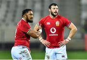 7 August 2021; Robbie Henshaw, right, and Bundee Aki of British and Irish Lions during the third test of the British and Irish Lions tour match between South Africa and British and Irish Lions at Cape Town Stadium in Cape Town, South Africa. Photo by Ashley Vlotman/Sportsfile