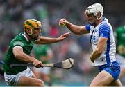 7 August 2021; Jack Fagan of Waterford in action against Dan Morrissey of Limerick during the GAA Hurling All-Ireland Senior Championship semi-final match between Limerick and Waterford at Croke Park in Dublin. Photo by Piaras Ó Mídheach/Sportsfile