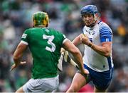 7 August 2021; Austin Gleeson of Waterford in action against Dan Morrissey of Limerick during the GAA Hurling All-Ireland Senior Championship semi-final match between Limerick and Waterford at Croke Park in Dublin. Photo by Piaras Ó Mídheach/Sportsfile