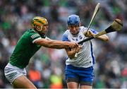 7 August 2021; Austin Gleeson of Waterford in action against Dan Morrissey of Limerick during the GAA Hurling All-Ireland Senior Championship semi-final match between Limerick and Waterford at Croke Park in Dublin. Photo by Piaras Ó Mídheach/Sportsfile