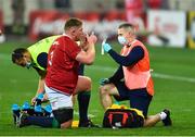 7 August 2021; Tadhg Furlong of British and Irish Lions puts in a contact lens during the third test of the British and Irish Lions tour match between South Africa and British and Irish Lions at Cape Town Stadium in Cape Town, South Africa. Photo by Ashley Vlotman/Sportsfile