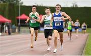 7 August 2021; Sean McGinley of Finn Valley AC, Donegal, centre, on his way winning the Boy's U19 800m, ahead of Nathan Sheehy Cremin of Emerald AC, Limerick, second from left, who finished second, during day two of the Irish Life Health National Juvenile Track & Field Championships at Tullamore Harriers Stadium in Tullamore, Offaly. Photo by Sam Barnes/Sportsfile
