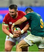 7 August 2021; Wyn Jones of British and Irish Lions is tackled by Cobus Reinach of South Africa during the third test of the British and Irish Lions tour match between South Africa and British and Irish Lions at Cape Town Stadium in Cape Town, South Africa. Photo by Ashley Vlotman/Sportsfile