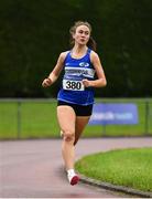 7 August 2021; Cara Laverty of Finn Valley AC, Donegal, on her way to winning the Girl's U19 800m during day two of the Irish Life Health National Juvenile Track & Field Championships at Tullamore Harriers Stadium in Tullamore, Offaly. Photo by Sam Barnes/Sportsfile
