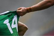 7 August 2021; Séamus Flanagan of Limerick has his jersey pulled during the GAA Hurling All-Ireland Senior Championship semi-final match between Limerick and Waterford at Croke Park in Dublin. Photo by Seb Daly/Sportsfile