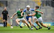 7 August 2021; Shane Bennett of Waterford in action against Peter Casey of Limerick during the GAA Hurling All-Ireland Senior Championship semi-final match between Limerick and Waterford at Croke Park in Dublin. Photo by Seb Daly/Sportsfile