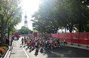 8 August 2021; A general view of runners during the men's marathon at Sapporo Odori Park on day 16 during the 2020 Tokyo Summer Olympic Games in Sapporo, Japan. Photo by Ramsey Cardy/Sportsfile