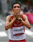 8 August 2021; Ayad Lamdassem of Spain on his way to finishing fifth place in the men's marathon at Sapporo Odori Park on day 16 during the 2020 Tokyo Summer Olympic Games in Sapporo, Japan. Photo by Ramsey Cardy/Sportsfile