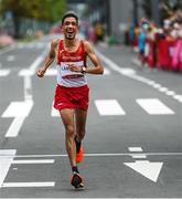 8 August 2021; Ayad Lamdassem of Spain on his way to finishing fifth place in the men's marathon at Sapporo Odori Park on day 16 during the 2020 Tokyo Summer Olympic Games in Sapporo, Japan. Photo by Ramsey Cardy/Sportsfile