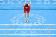 8 August 2021; Kellie Harrington of Ireland bows after defeating Beatriz Ferreira of Brazil in their women's lightweight final bout at the Kokugikan Arena during the 2020 Tokyo Summer Olympic Games in Tokyo, Japan. Photo by Brendan Moran/Sportsfile