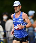 8 August 2021; Tiidrek Nurme of Estonia during the men's marathon at Sapporo Odori Park on day 16 during the 2020 Tokyo Summer Olympic Games in Sapporo, Japan. Photo by Ramsey Cardy/Sportsfile