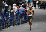 8 August 2021; Pheeha Mokgobo of South Africa during the men's marathon at Sapporo Odori Park on day 16 during the 2020 Tokyo Summer Olympic Games in Sapporo, Japan. Photo by Ramsey Cardy/Sportsfile