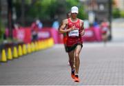 8 August 2021; Mohamed Reda El Aaraby of Morocco during the men's marathon at Sapporo Odori Park on day 16 during the 2020 Tokyo Summer Olympic Games in Sapporo, Japan. Photo by Ramsey Cardy/Sportsfile