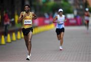8 August 2021; Amanal Petros of Germany during the men's marathon at Sapporo Odori Park on day 16 during the 2020 Tokyo Summer Olympic Games in Sapporo, Japan. Photo by Ramsey Cardy/Sportsfile