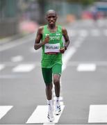 8 August 2021; Khoarahlane Seutloali of Lesotho during the men's marathon at Sapporo Odori Park on day 16 during the 2020 Tokyo Summer Olympic Games in Sapporo, Japan. Photo by Ramsey Cardy/Sportsfile