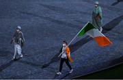 8 August 2021; Natalya Coyle of Ireland carries the Irish tricolour during the closing ceremony at the Olympic Stadium during the 2020 Tokyo Summer Olympic Games in Tokyo, Japan. Photo by Brendan Moran/Sportsfile