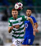5 August 2021; Rory Gaffney of Shamrock Rovers during the UEFA Europa Conference League third qualifying round first leg match between Shamrock Rovers and Teuta at Tallaght Stadium in Dublin. Photo by Eóin Noonan/Sportsfile