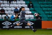 5 August 2021; Teuta goalkeeper Stivi Frasheri during the UEFA Europa Conference League third qualifying round first leg match between Shamrock Rovers and Teuta at Tallaght Stadium in Dublin. Photo by Eóin Noonan/Sportsfile