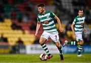 5 August 2021; Dylan Watts of Shamrock Rovers during the UEFA Europa Conference League third qualifying round first leg match between Shamrock Rovers and Teuta at Tallaght Stadium in Dublin. Photo by Eóin Noonan/Sportsfile