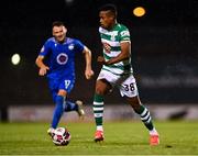 5 August 2021; Aidomo Emakhu of Shamrock Rovers during the UEFA Europa Conference League third qualifying round first leg match between Shamrock Rovers and Teuta at Tallaght Stadium in Dublin. Photo by Eóin Noonan/Sportsfile