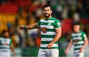 5 August 2021; Richie Towell of Shamrock Rovers during the UEFA Europa Conference League third qualifying round first leg match between Shamrock Rovers and Teuta at Tallaght Stadium in Dublin. Photo by Eóin Noonan/Sportsfile