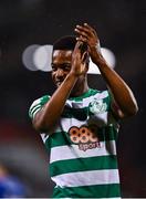 5 August 2021; Aidomo Emakhu of Shamrock Rovers after the UEFA Europa Conference League third qualifying round first leg match between Shamrock Rovers and Teuta at Tallaght Stadium in Dublin. Photo by Eóin Noonan/Sportsfile
