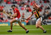 8 August 2021; Darragh Fitzgibbon of Cork in action against Adrian Mullen of Kilkenny during the GAA Hurling All-Ireland Senior Championship semi-final match between Kilkenny and Cork at Croke Park in Dublin. Photo by Harry Murphy/Sportsfile