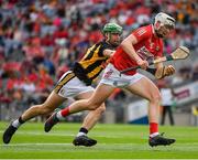 8 August 2021; Shane Barrett of Cork in action against Tommy Walsh of Kilkenny during the GAA Hurling All-Ireland Senior Championship semi-final match between Kilkenny and Cork at Croke Park in Dublin. Photo by Ray McManus/Sportsfile